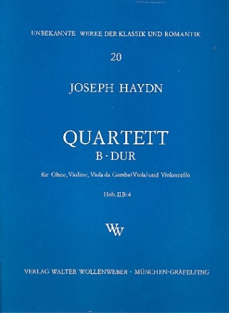Quartett B-Dur Hob.IIB:4  fr Oboe, Violine, Viola da gamba (Viola) und Violoncello Stimmen