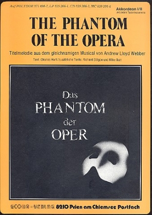 The Phantom of the Opera Titelmelodie fr Akkordeon (mit 2. Stimme)