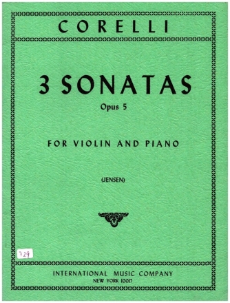 3 Sonatas op.5 for violin and piano