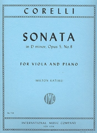 Sonata d minor op.5,8 for viola and piano KATIMS, MILTON, ED.