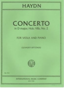 Concerto d major for viola and piano SPITZNER, ALFRED, ED.