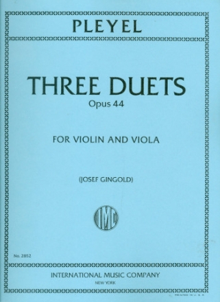 3 Duets op.44 for violin and viola