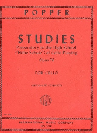 Preparatory Studies to the High School of Cello Playing op.76 for cello
