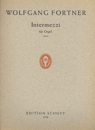 Intermezzi fr Orgel