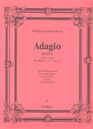 Adagio C-Dur KV617a fr Harmonika fr 4 Blockflten