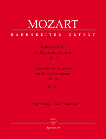 Konzert D-Dur KV451 fr Klavier und Orchester fr 2 Klaviere
