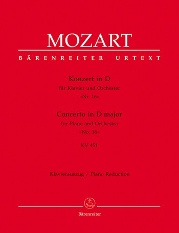 Konzert D-Dur KV451 fr Klavier und Orchester fr 2 Klaviere