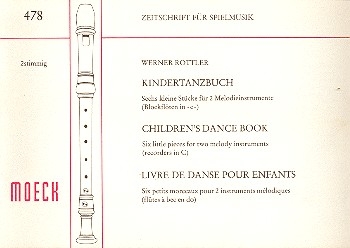 Kindertanzbuch 6 kleine Stcke fr 2 Blockflten in C