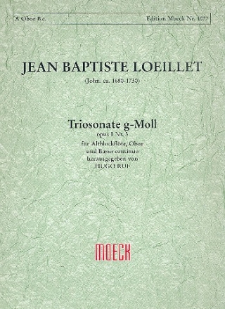 Triosonate g-Moll op.1,3 fr Altblockflte, Oboe und Bc