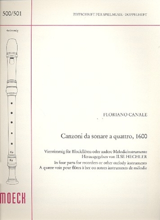 Canzoni da sonare a quattro (1600) fr 4 Blockflten (SSAT)