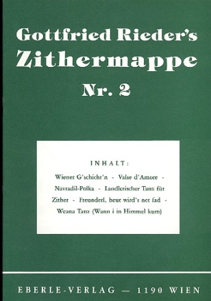 Zithermappe Nr.2 fr Zither