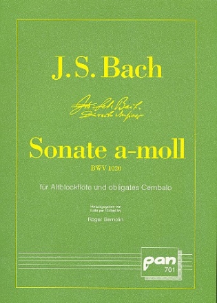 Sonate a-Moll BWV1020 fr Altblockflte und obligates Cembalo