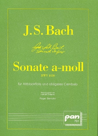 Sonate a-Moll BWV1020 fr Altblockflte und obligates Cembalo
