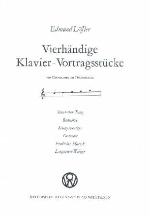 Vierhndige Klavier-Vortragsstcke mit Oberstimme im Fnftonraum fr Klavier zu 4 Hnden Spielpartitur