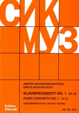 Konzert Nr.1 op.35 fr Klavier und Orchester Studienpartitur