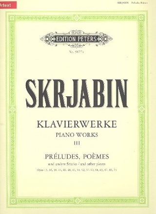 Ausgewhlte Klavierwerke Band 3 fr Klavier Preludes, Pomes und andere Stcke