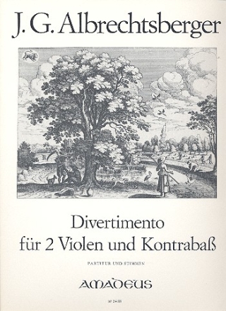 Divertimento D-Dur fr 2 Violen und Kontraba Partitur und Stimmen