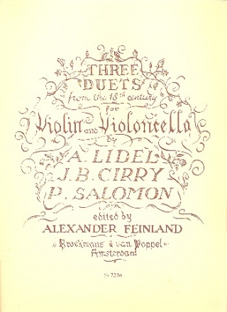 3 Duets from the 18th Century for violin and violoncello