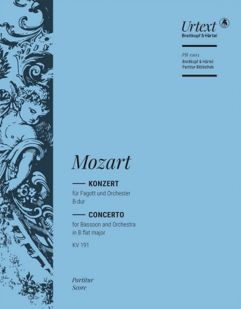 Konzert B-Dur KV191 fr Fagott und Orchester Partitur (Neuausgabe 2006)