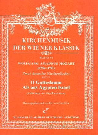 2 deutsche Kirchenlieder KV343 fr einstimmigen Chor und Orgel Partitur