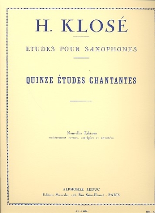 15 tudes chantantes pour saxophones