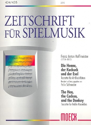 Die Henne, der Kuckuck und der Esel Terzetto fr Alt-Blockflten 