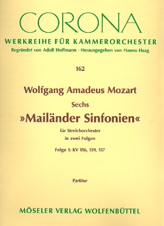 Mailnder Sinfonien Band 1 fr Streichorchester Partitur