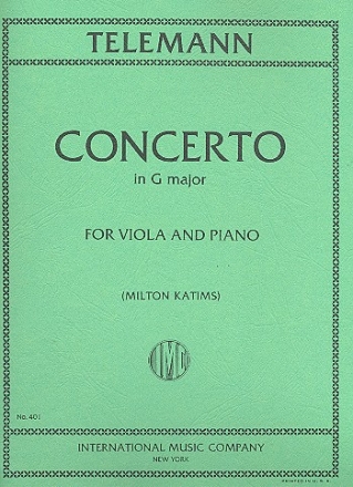 Concerto G major for viola and piano