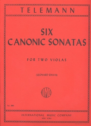 6 canonic Sonatas for 2 violas