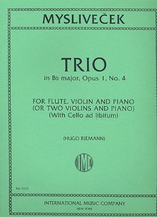 Trio B flat major op.1,4 for flute, violin and piano (2 violins and piano)