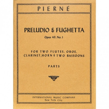 Preludio and Fughetta op.40 no.1 for 2 flutes, oboe, clarinet, horn and 2 bassoons score