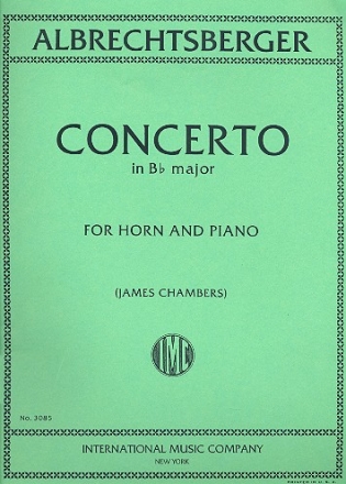 Concerto B flat major for horn and piano