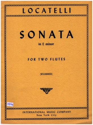 Sonata e minor for 2 flutes