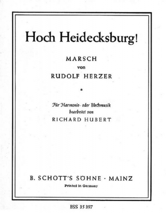 Hoch Heidecksburg op. 10 fr Blasorchester Dirigierauszug mit Stimmen