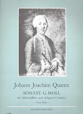 Sonate g-Moll  fr Altblockflte und Obligates Cembalo