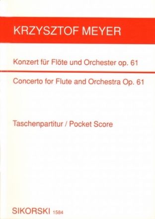 Konzert op.61 fr Flte und Orchester Studienpartitur