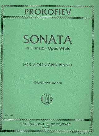 Sonata D major op.94a for violin and piano
