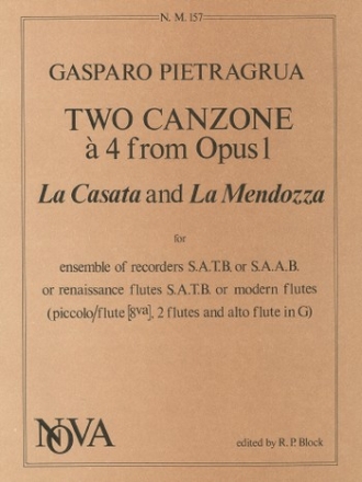 2 Canzone a 4 from op.1 for recorders ensemle satb (saab)