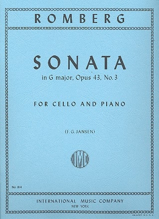Sonata G major op.43 no.3 for cello and piano