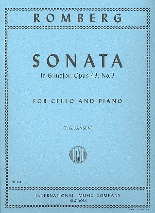 Sonata G major op.43 no.3 for cello and piano