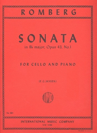 Sonata B flat major op.43,1 for cello and piano