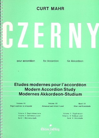 Czerny Band 3 fr Akkordeon Modernes Akkordeon-Studium Ober- und Kunststufe