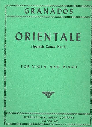 Orientale (Spanish dance no.2) for viola and piano