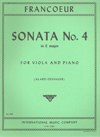 Sonata E major no.4 for viola and piano
