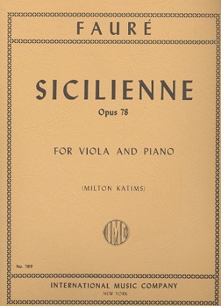 Sicilienne op.78 for viola and piano