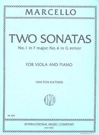 Sonata F major no.1 and Sonata g minor no.4 for viola and piano