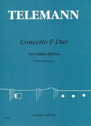 Concerto F-Dur fr 4 Altblockflten Partitur und Stimmen