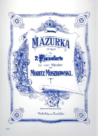 Mazurka F-Dur  fr 2 Klaviere zu 4 Hnden