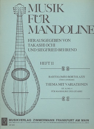 Thema mit Variationen op.10,4 fr Mandoline und Gitarre