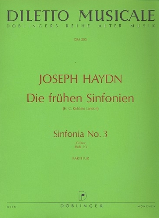 Sinfonie G-Dur Nr.3 Hob.I:3 fr Orchester Partitur